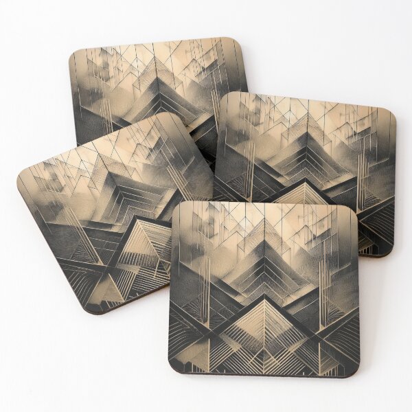 Item preview, Masculine art, golden,  gold and black, intersecting shapes and lines, classy, luxurious and appealing 2 designed and sold by navitalidesign.