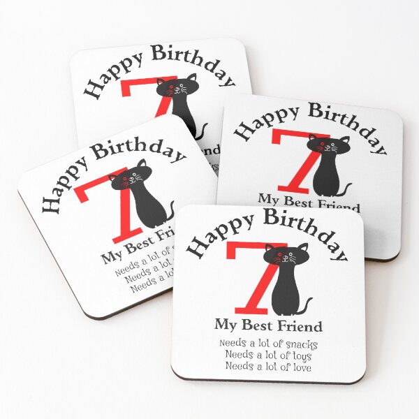 Item preview, Cat birthday 7 years designed and sold by Wilfried van Dokkumburg.