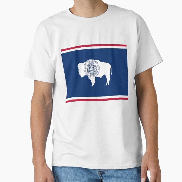 Wyoming flag map Classic T-Shirt