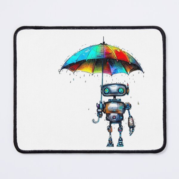 Item preview, Cute Robot in Rain designed and sold by timea.