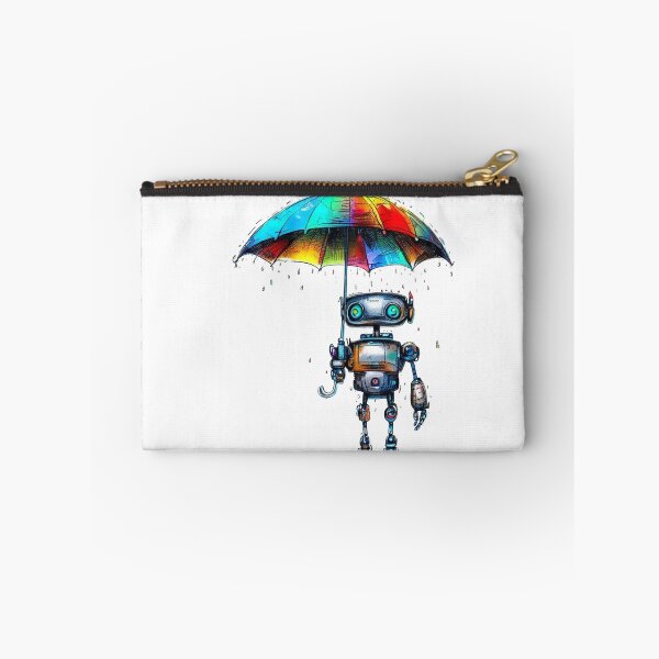 Item preview, Cute Robot in Rain designed and sold by timea.