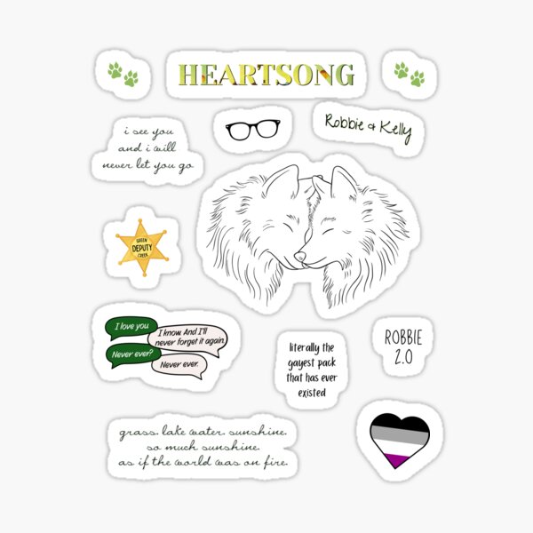 Item preview, Heartsong Robbie & Kelly Sticker Pack designed and sold by weightyghosts.
