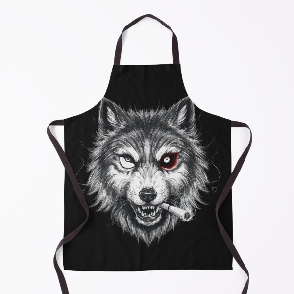 Item preview, a rebellious wolf with a cigarette in its mouth designed and sold by 123ks.