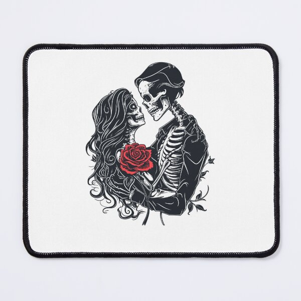 Item preview, Skeleton Couple with Rose - Romantic Gothic Art designed and sold by Petru&Myself.
