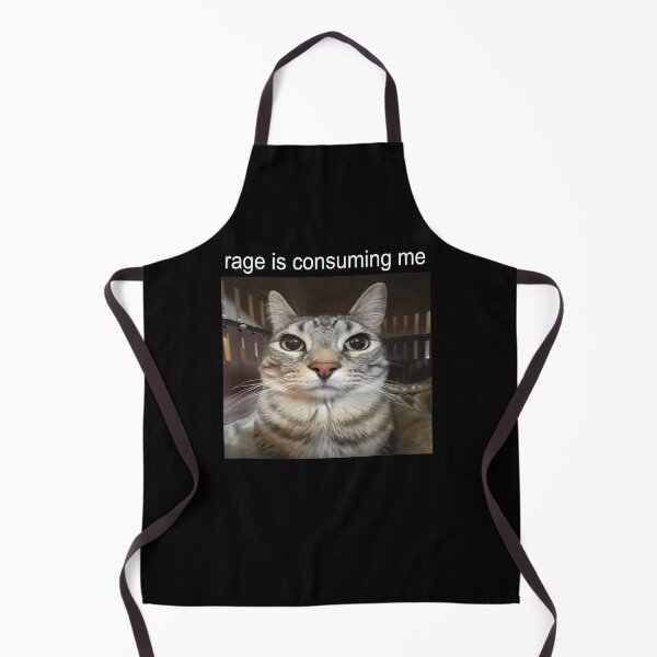 Item preview, Rage Is Consuming Me Silly Staring Cat Meme designed and sold by FloraPlantTees.