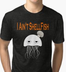 Seashell Jellyfish With Funny Quote Shirt Tri-blend T-Shirt