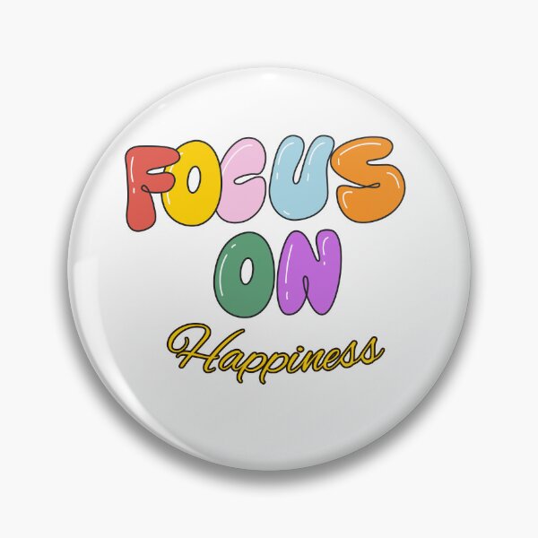 Item preview, Focus on Happiness: Colorful Rainbow Quote Design designed and sold by Radgraphic.