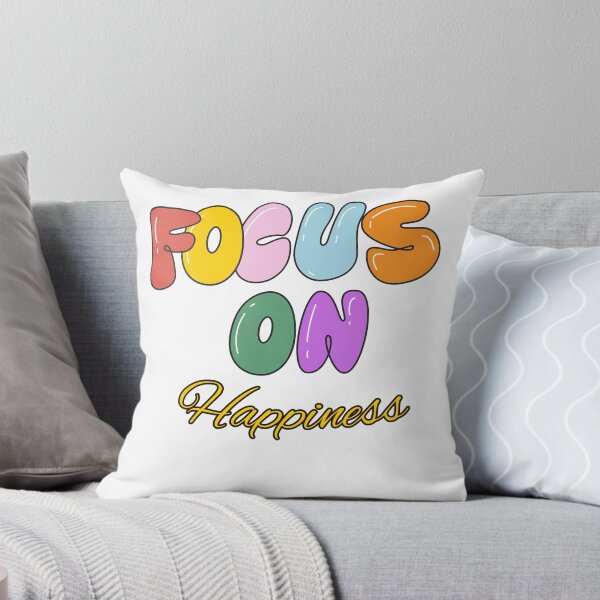 Item preview, Focus on Happiness: Colorful Rainbow Quote Design designed and sold by Radgraphic.