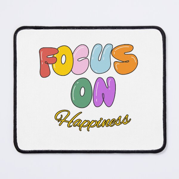 Item preview, Focus on Happiness: Colorful Rainbow Quote Design designed and sold by Radgraphic.