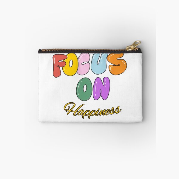 Item preview, Focus on Happiness: Colorful Rainbow Quote Design designed and sold by Radgraphic.