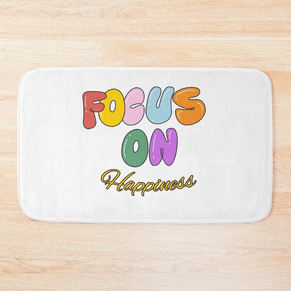 Item preview, Focus on Happiness: Colorful Rainbow Quote Design designed and sold by Radgraphic.
