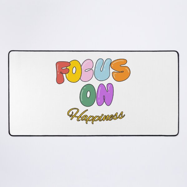 Item preview, Focus on Happiness: Colorful Rainbow Quote Design designed and sold by Radgraphic.