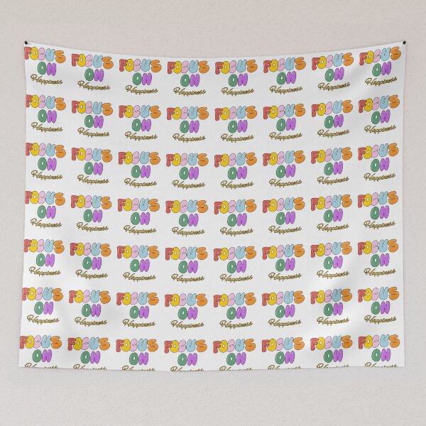 Item preview, Focus on Happiness: Colorful Rainbow Quote Design designed and sold by Radgraphic.