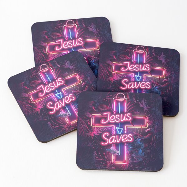 Item preview, Neon Jesus Saves Cross designed and sold by ButlerPCG.