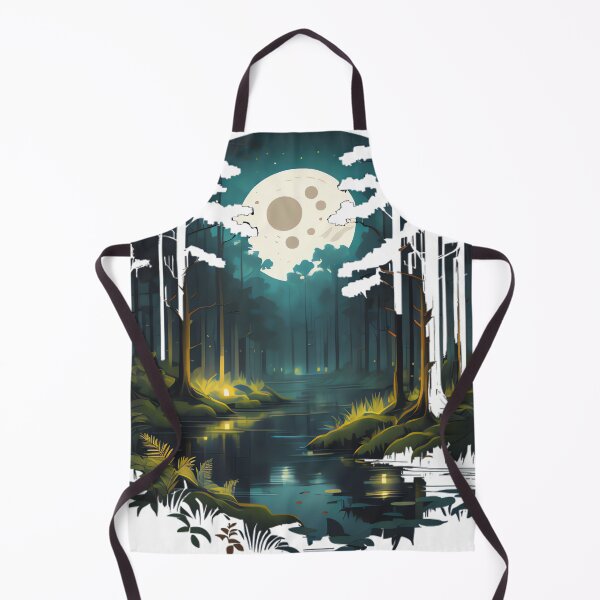 Item preview, Pixelated Night Forest Landscape designed and sold by michaelolsonciz.