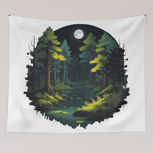 Item preview, Pixelated Night Swamp designed and sold by michaelolsonciz.