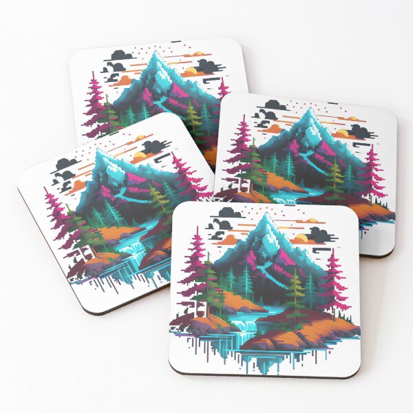 Item preview, Pixelated Night Landscape designed and sold by michaelolsonciz.