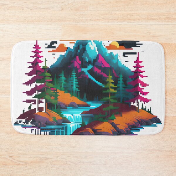 Item preview, Pixelated Night Landscape designed and sold by michaelolsonciz.