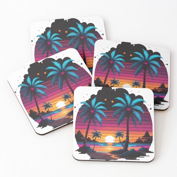 Item preview, Pixelated Sunset Beach designed and sold by michaelolsonciz.