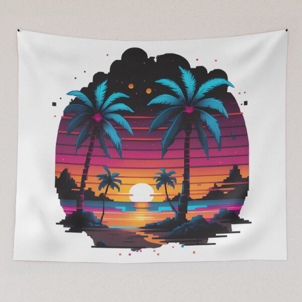 Item preview, Pixelated Sunset Beach designed and sold by michaelolsonciz.