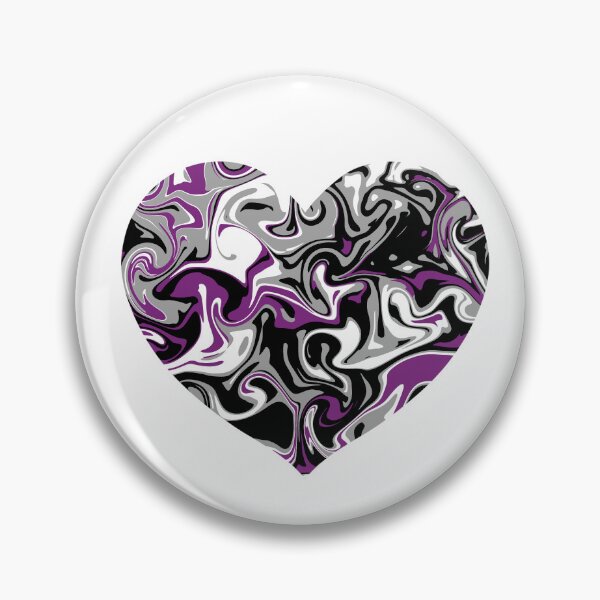 Item preview, Marble Asexual Flag Heart designed and sold by underthesunco.