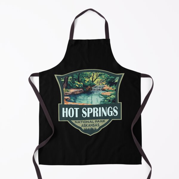 Item preview, Hot Springs National Park Illustration Retro Badge designed and sold by KrisSidDesigns.