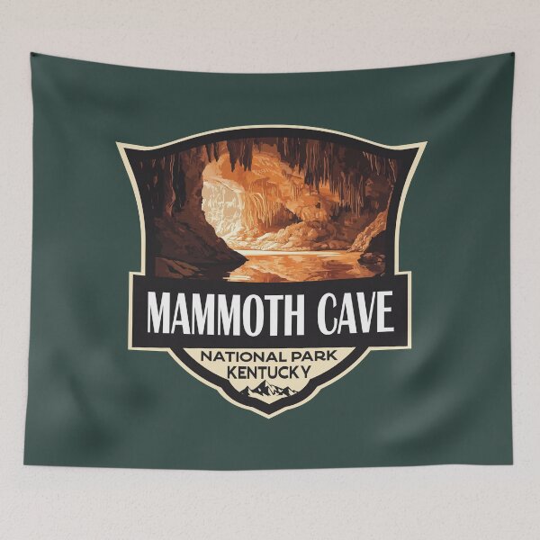 Item preview, Mammoth Cave National Park Illustration Retro Badge designed and sold by KrisSidDesigns.