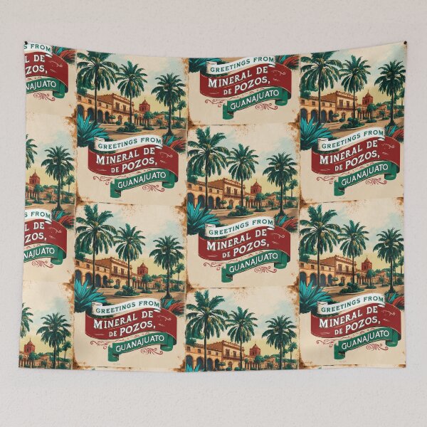 Item preview, Mineral de Pozos Guanajuato México Pueblo Mágico Postal Vintage Travel designed and sold by TravelPostcardGems.