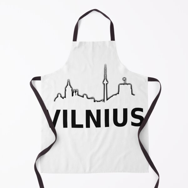 Item preview, "Vilnius" simple text with city buildings graphics designed and sold by Vetagio.