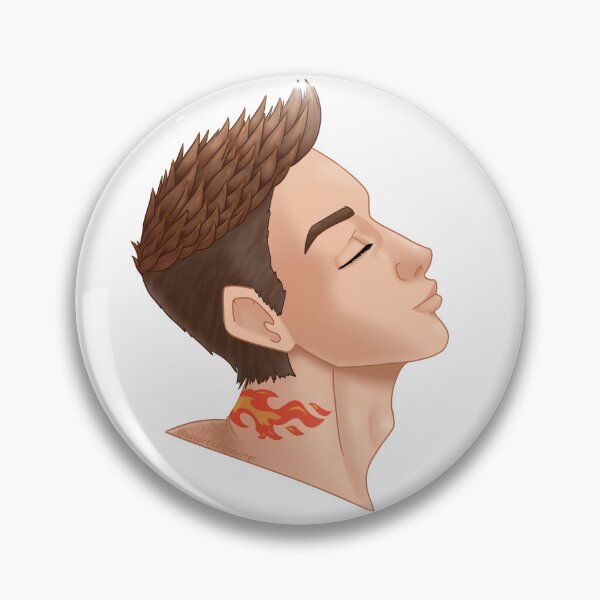 Item preview, Male profile with back of the neck tattoo (nb). designed and sold by AssortedDrawings.