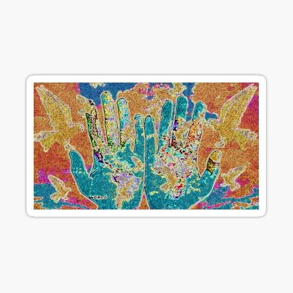 Item preview, peace & love on the world illusionistic art designed and sold by Wolkenleserin.