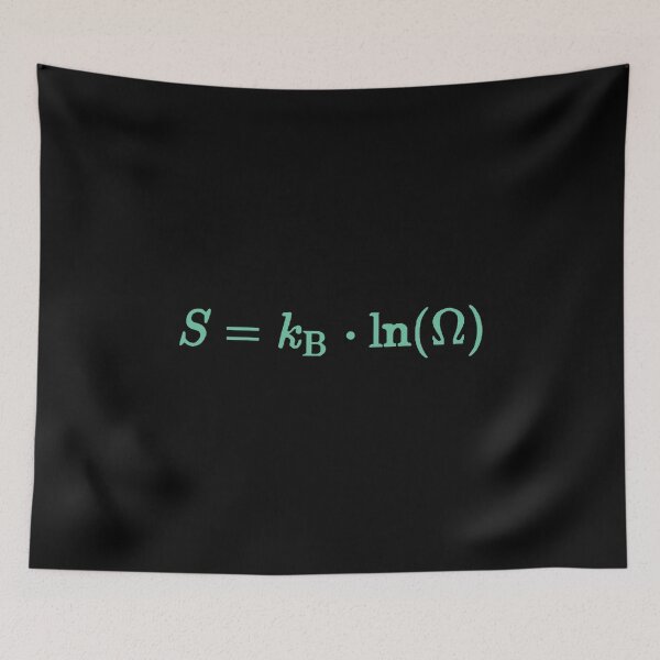 Item preview, Entropy equation, Boltzmann, Statistical mechanics fundamental equation designed and sold by Numbers-Art.