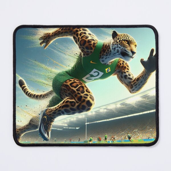Item preview, Brazil Athlete Jaguar Olympics designed and sold by GalleryBrisArt.