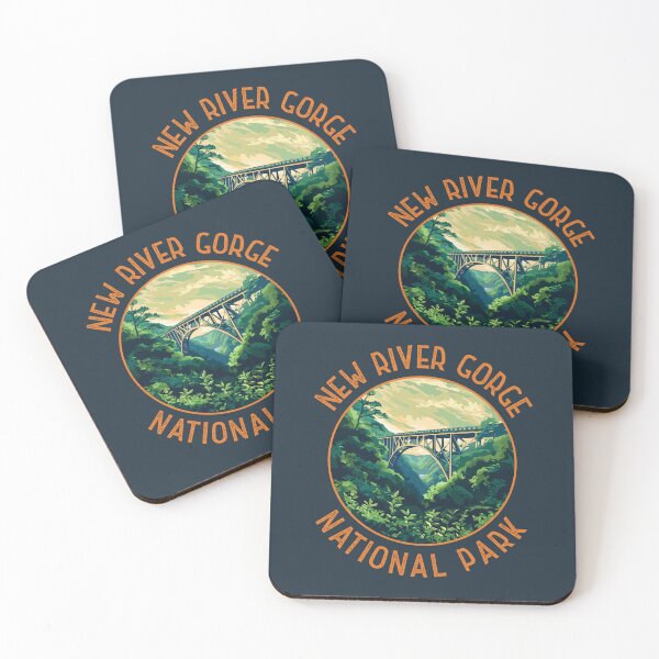 Item preview, New River Gorge National Park Retro Distressed Circle designed and sold by KrisSidDesigns.