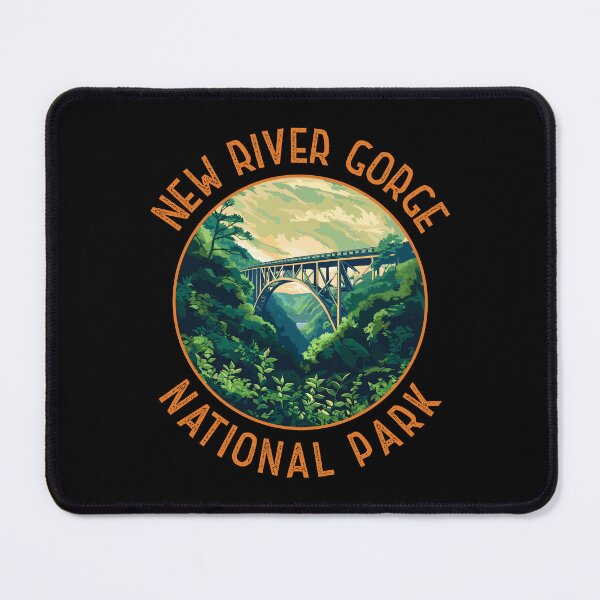 Item preview, New River Gorge National Park Retro Distressed Circle designed and sold by KrisSidDesigns.