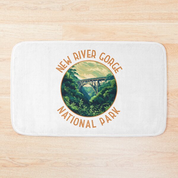 Item preview, New River Gorge National Park Retro Distressed Circle designed and sold by KrisSidDesigns.
