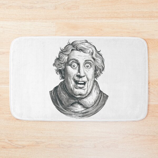 Item preview, Funny Surprised Man Bulging Eyes Etching designed and sold by jukara4488.