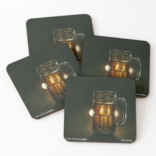 Item preview, a beer in the headlights... designed and sold by Will Bullas Studio.