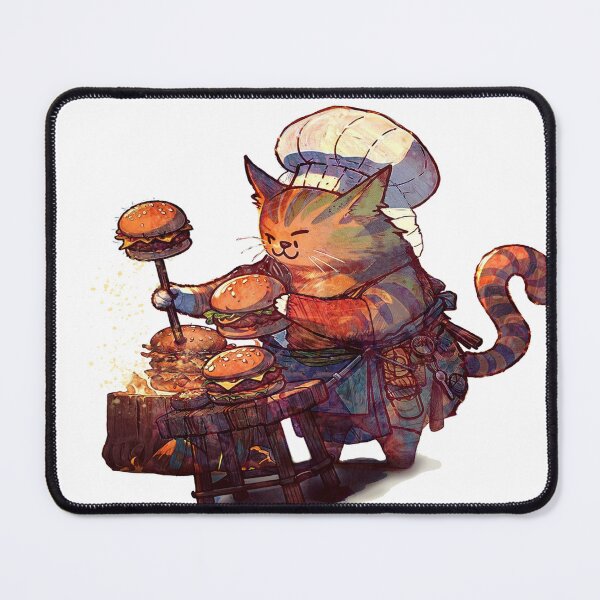 Item preview, Barbwire The Barbecuing Cat designed and sold by MichaelGrinberg.