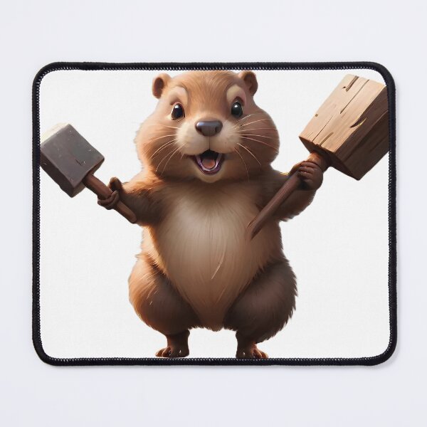 Item preview, cute funny beaver designed and sold by Capacitor-Ant.