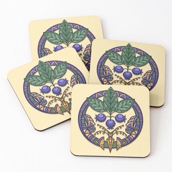Item preview, Art Deco Blueberry Pattern Yellow by JoyzArtz designed and sold by JoyzArtz.