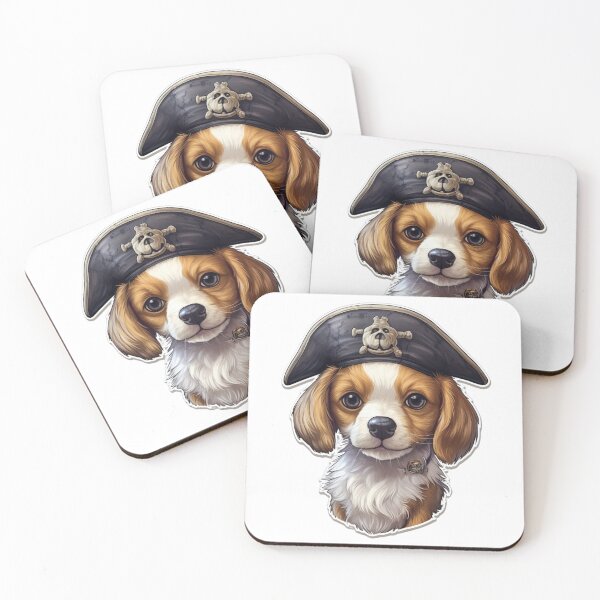 Item preview, Kawaii Pirate Dangerous Rough Caribbean Dog Jack Sparrow Animal designed and sold by SMARTKIT  DESIGNAGENCY.