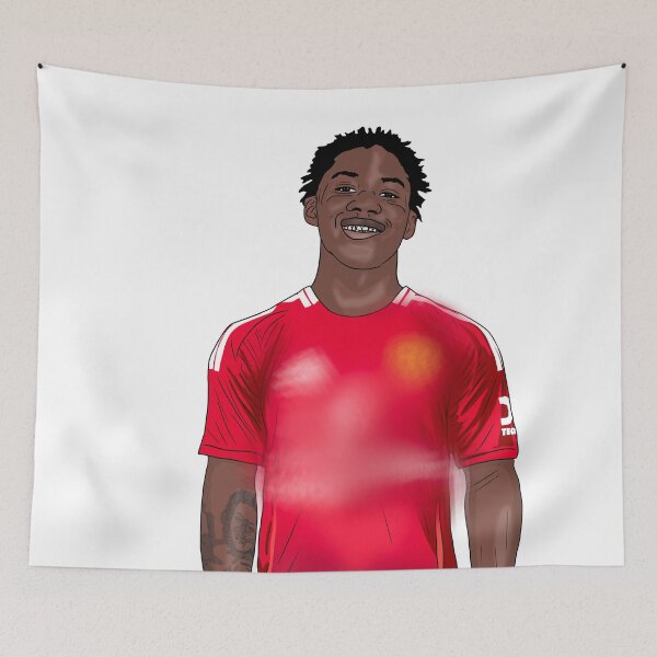 Item preview, Dynamic Kobbie Mainoo Illustration 24/25 Man utd designed and sold by GrizzlyCollective.