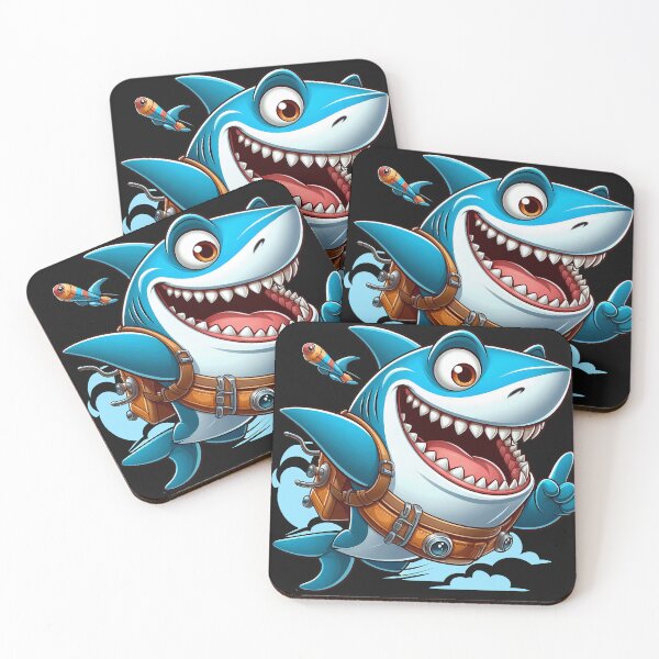 Item preview, Adorable Cartoon Shark-Cute and Fun designed and sold by zoughlal.