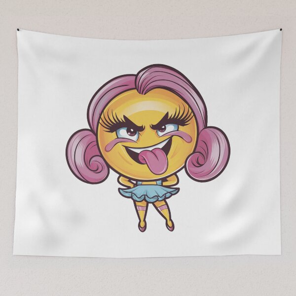 Item preview, Cute girl. Emoticon. designed and sold by MagelliShop.