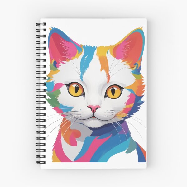 Item preview, Bright and Colorful Cat Art Cat Portrait designed and sold by LemonHorse.