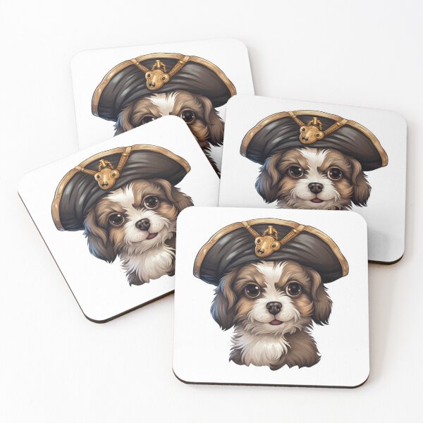 Item preview, Kawaii Pirate Dangerous Rough Caribbean Dog Jack Sparrow Animal designed and sold by SMARTKIT  DESIGNAGENCY.