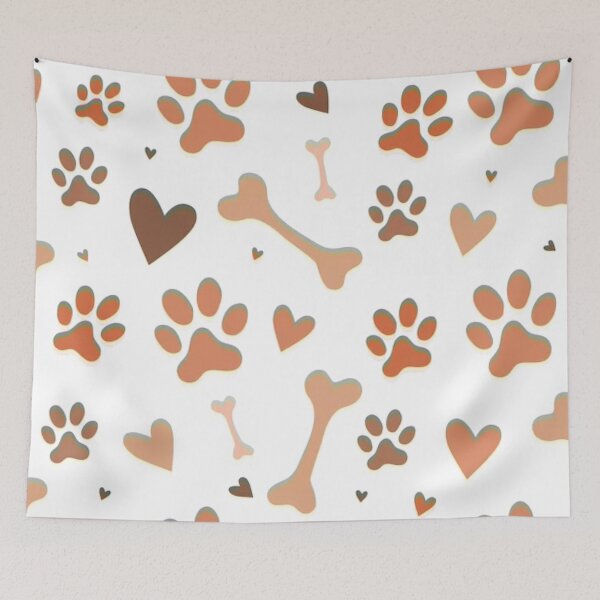 Item preview, Dog bones and paw prints designed and sold by Starfox120.