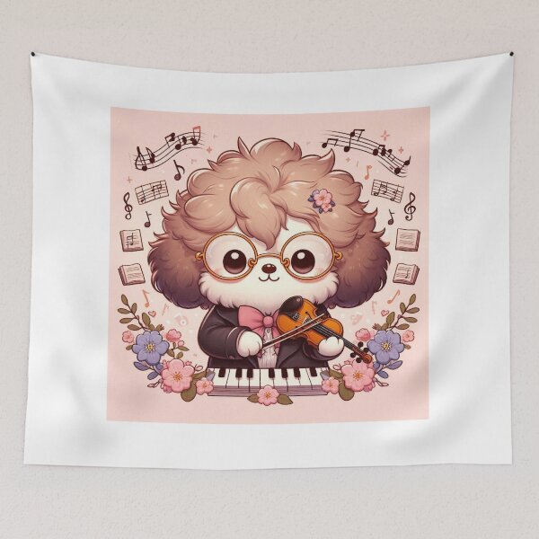 Item preview, Kawaii Dog Violinist designed and sold by Orchestral otaku.