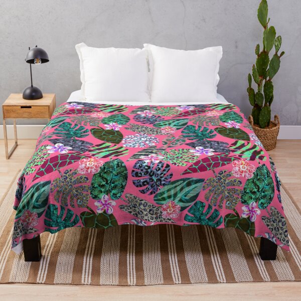 Item preview, Tropical Leaves and Flowers Pattern designed and sold by AnyMar2023.